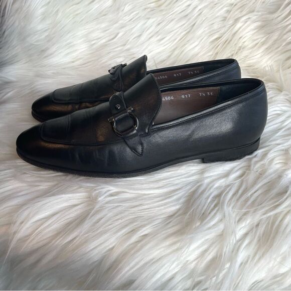 Salvatore Ferragamo Mens Horsebit Loafers‎ Size 7.5 EE Black Leather main image 6